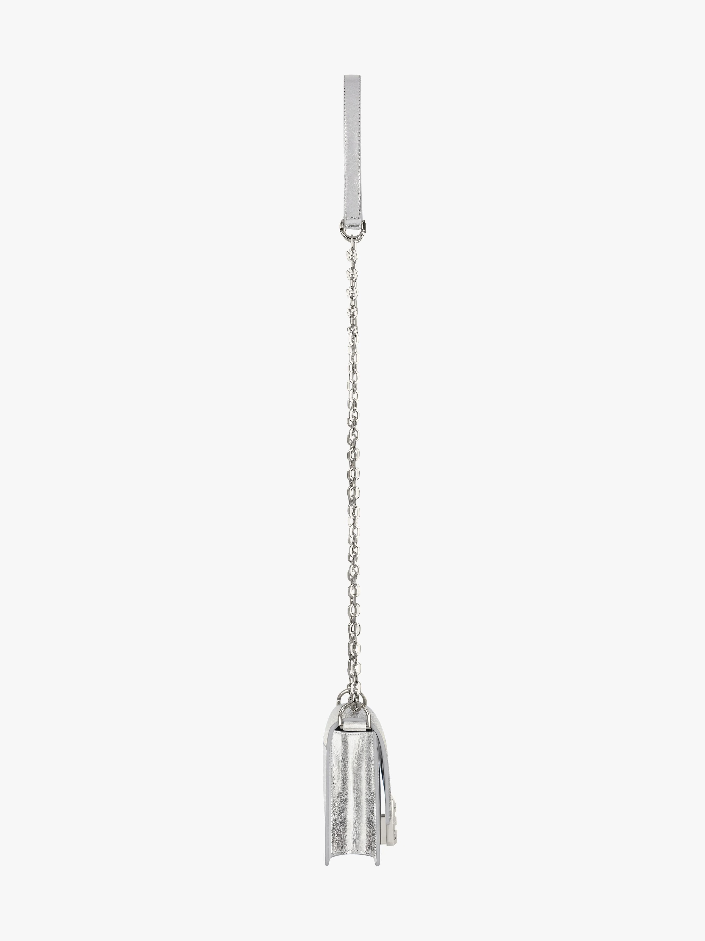 SMALL 4G BAG UN METALLIZED LEATHER WITH CHAIN - 4