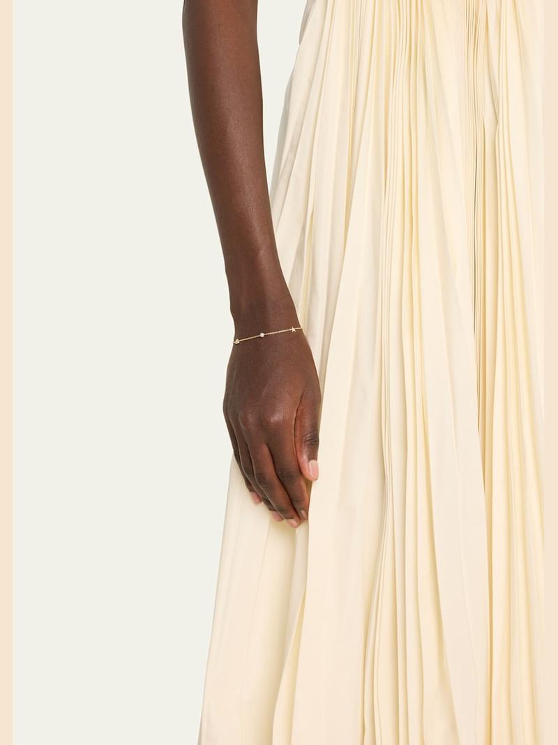 SYDNEY EVAN 14K Gold Shells Chain Bracelet with Diamonds outlook