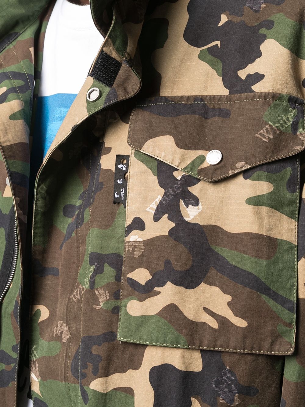 camouflage-print zip-up bomber jacket - 5