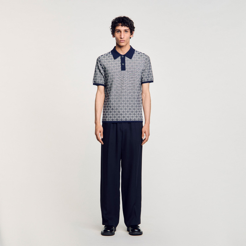 Sandro SQUARE CROSS POLO SHIRT outlook