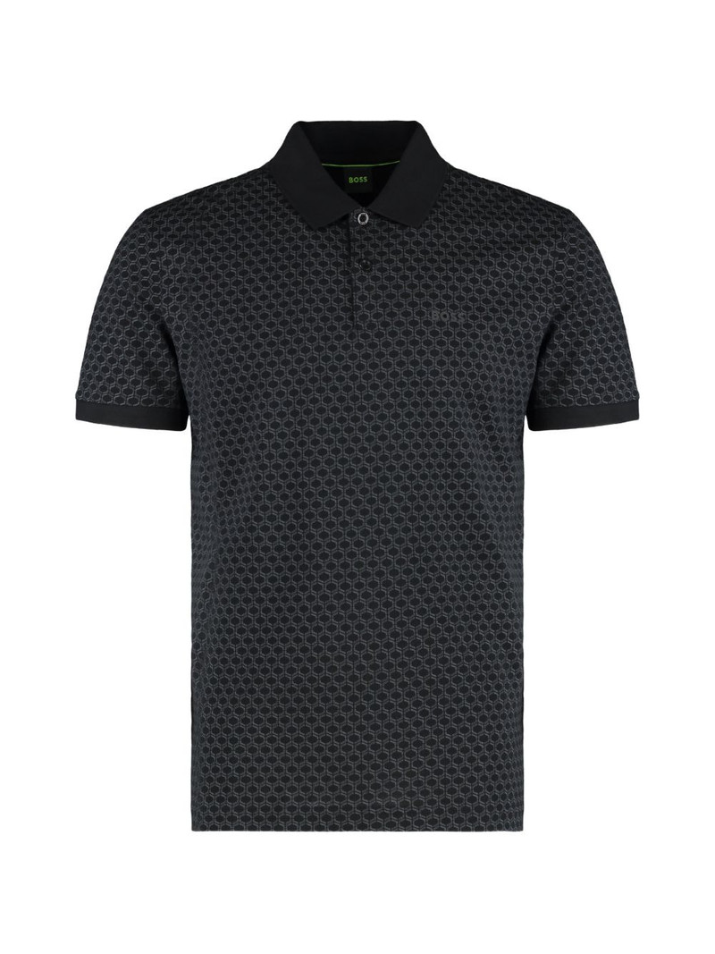 printed polo shirt in cotton piqué 1