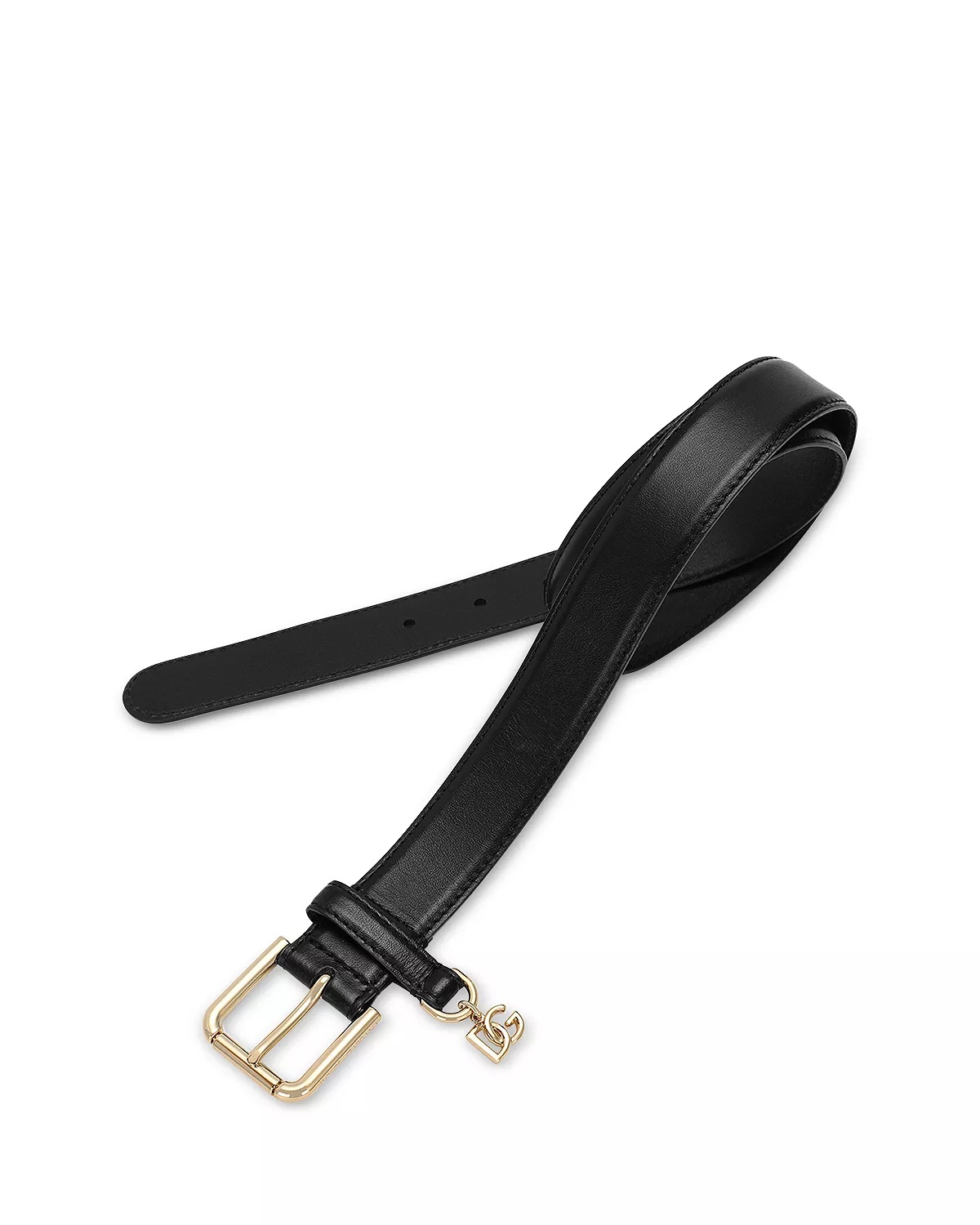 Women's Logo Charm Leather Belt - 4