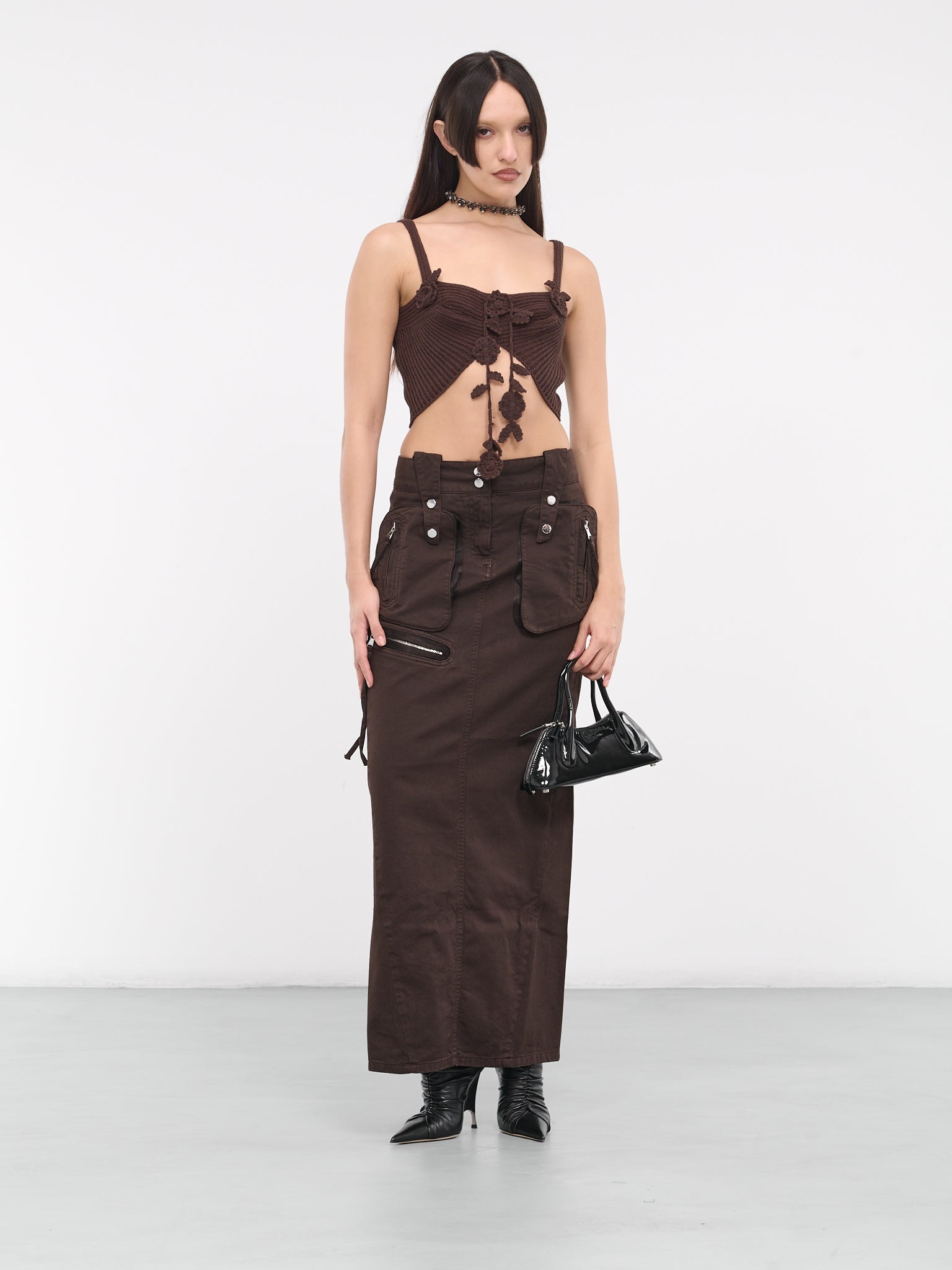 Denim Cargo Skirt - 6