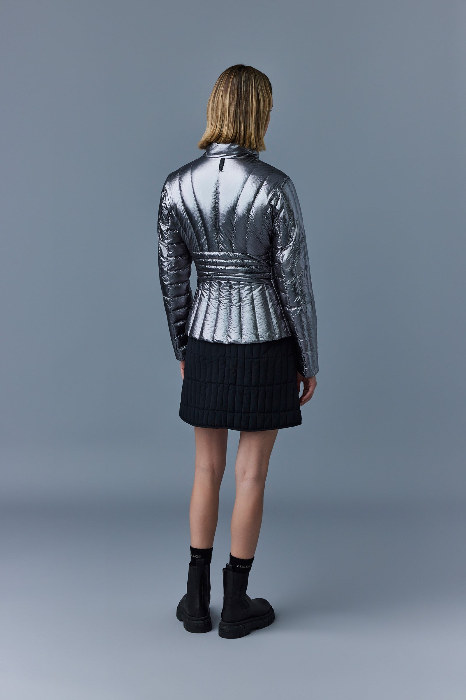 LANY-M Metallic Laminate Light Down jacket - 5