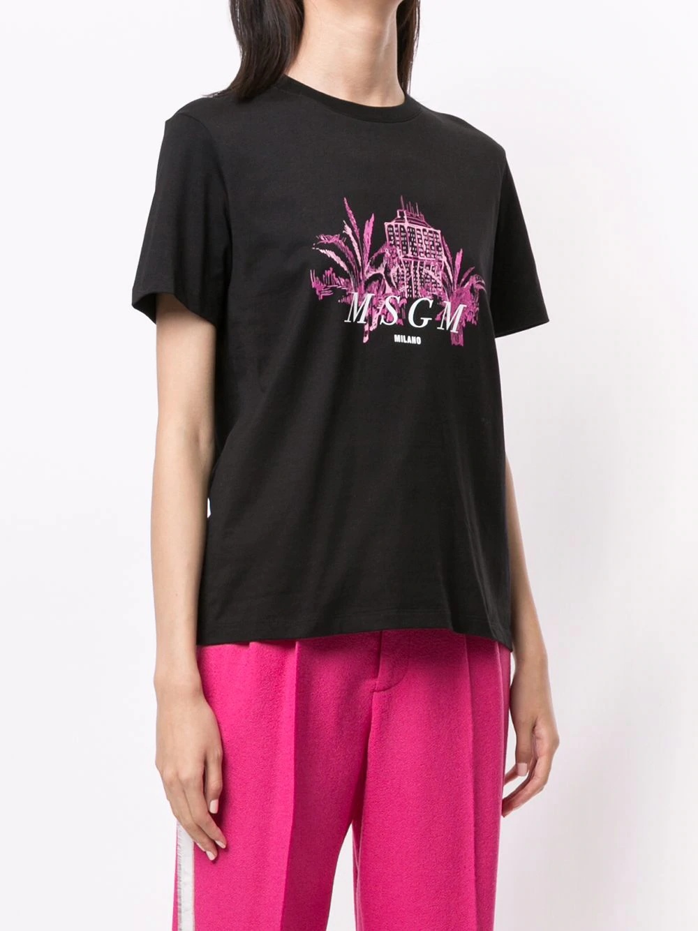 logo print cotton T-shirt - 3