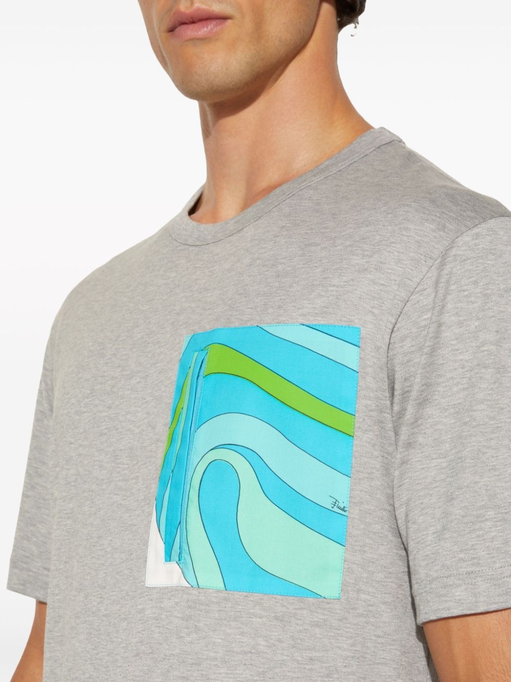 contrasting-pocket cotton T-shirt - 5