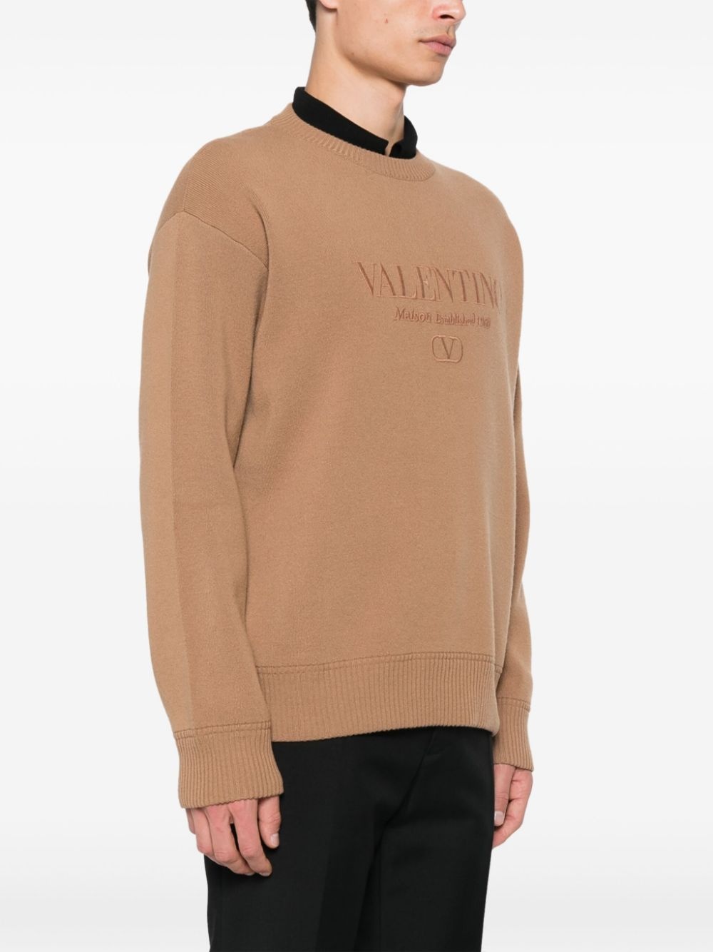 logo-embroidered sweater - 3
