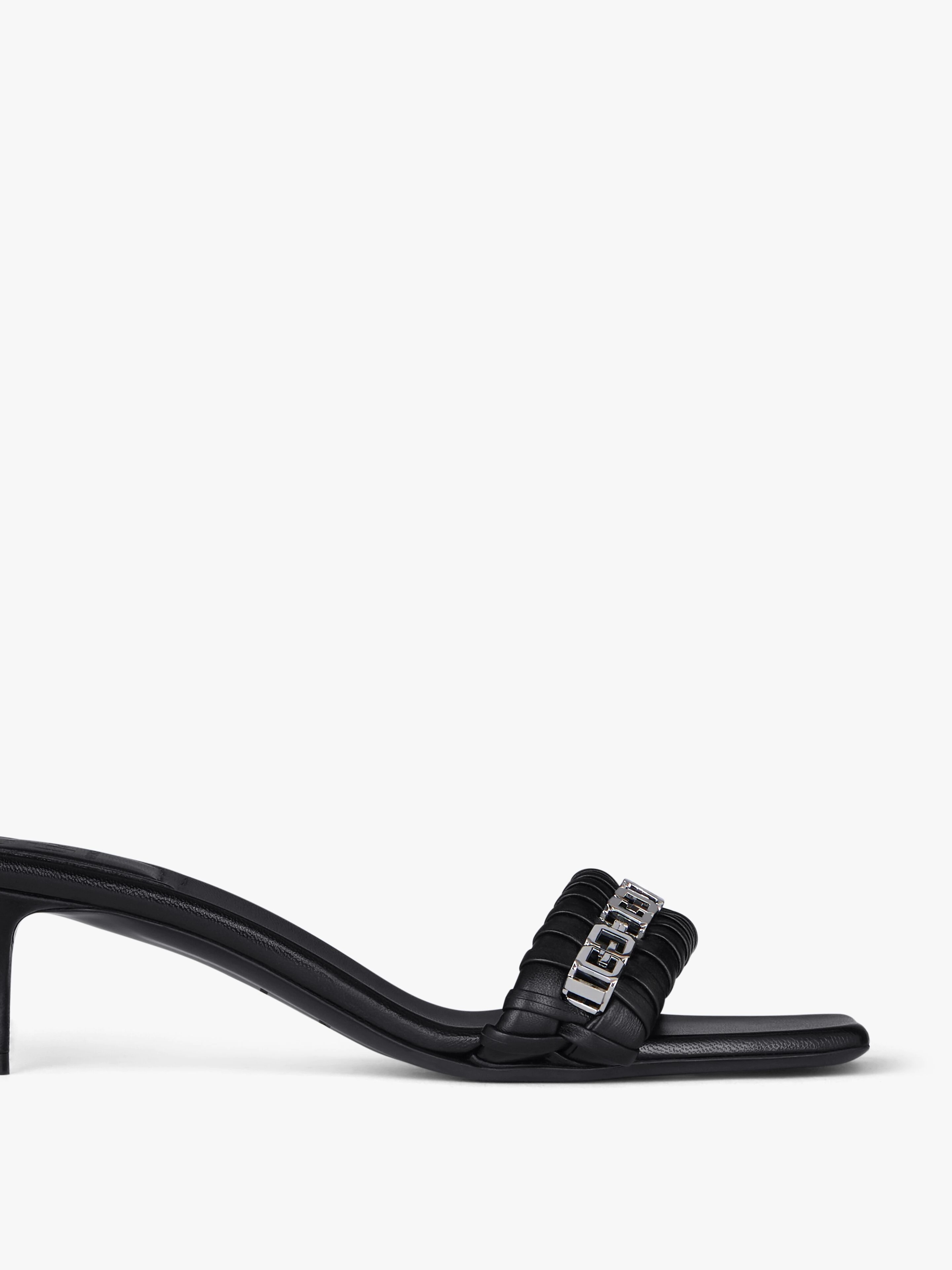 G WOVEN SANDALS IN LEATHER - 5