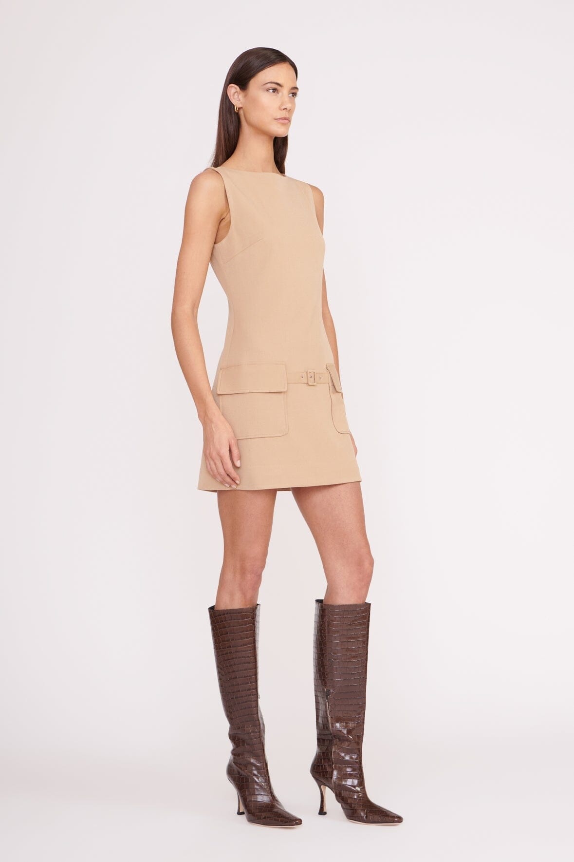 STAUD SHEILA DRESS CAMEL - 3