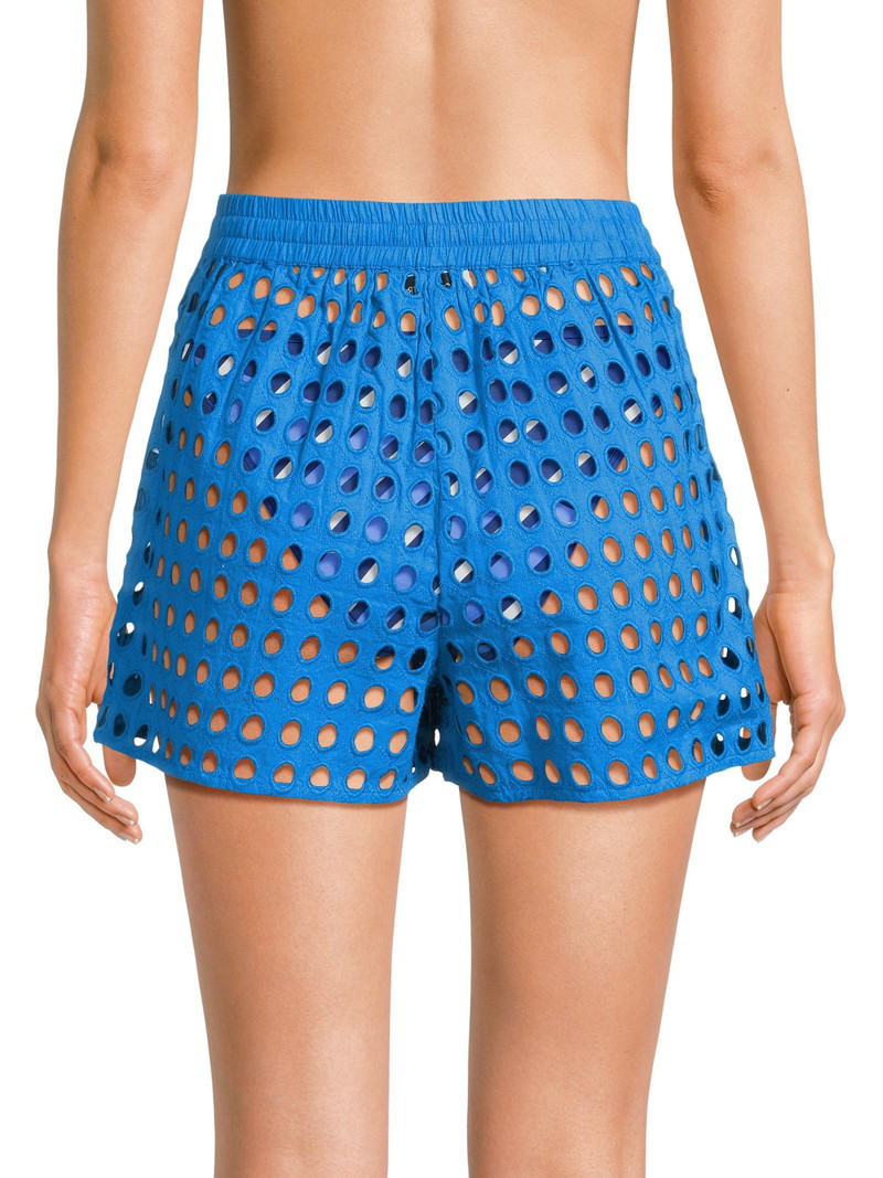 Women's The Charlie Eyelet Shorts - Cosmic Blue 5