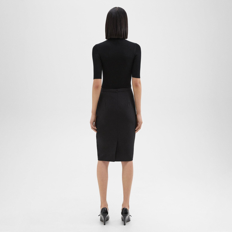 Theory Slim Pencil Skirt in Stretch Wool outlook