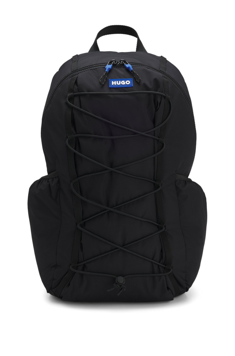 HUGO BACKPACK WITH BLUE RUBBER LOGO PATCH outlook