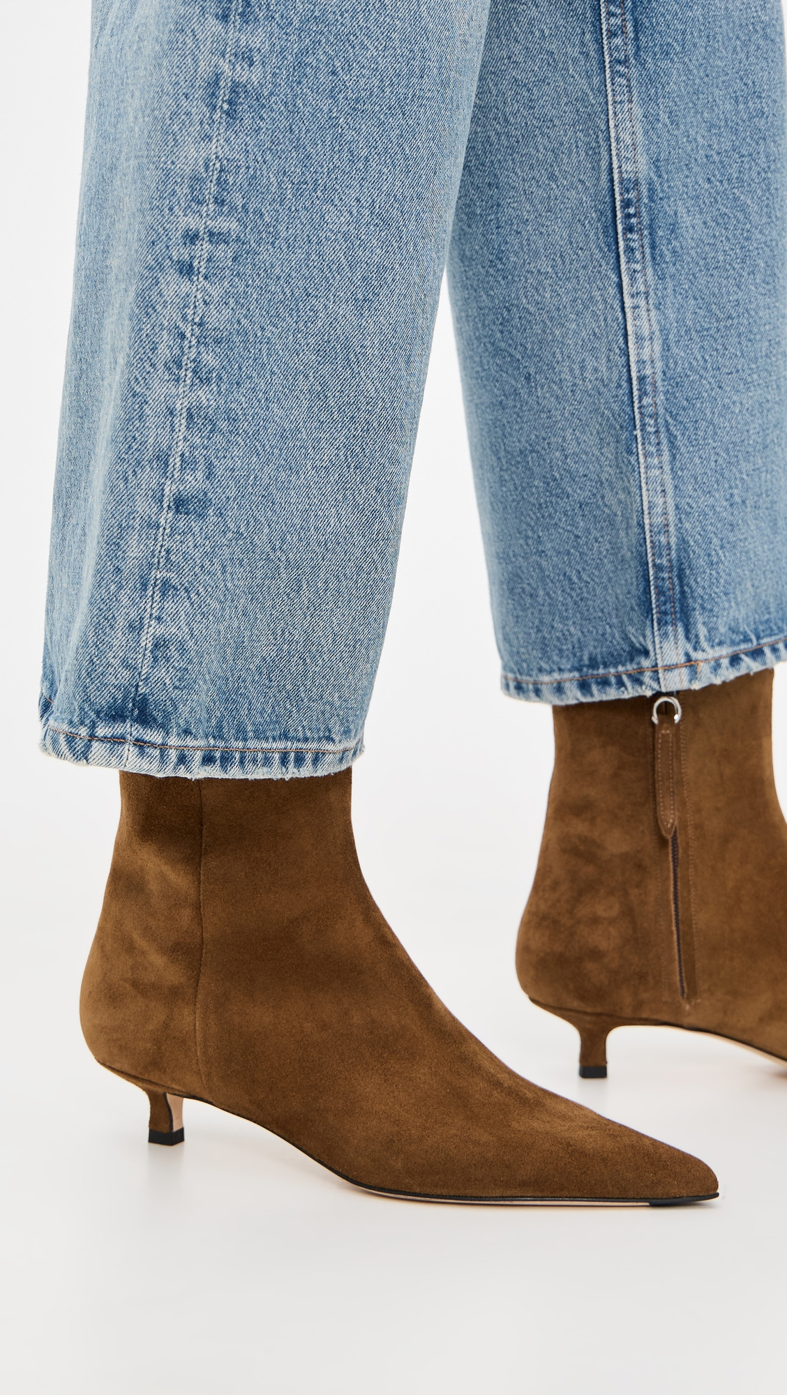 Sofie Cow Suede Leather Tobacco Boots - 2
