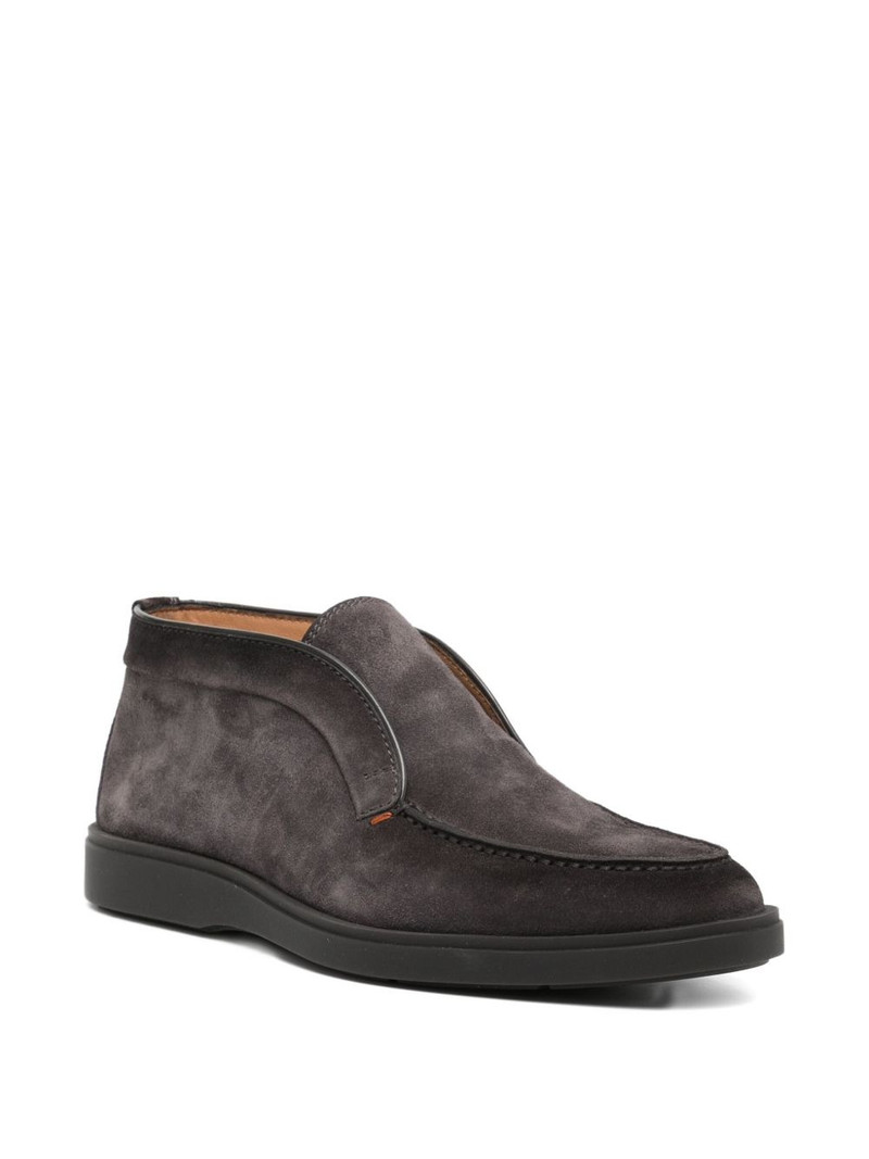 Santoni tumbled leather loafers outlook