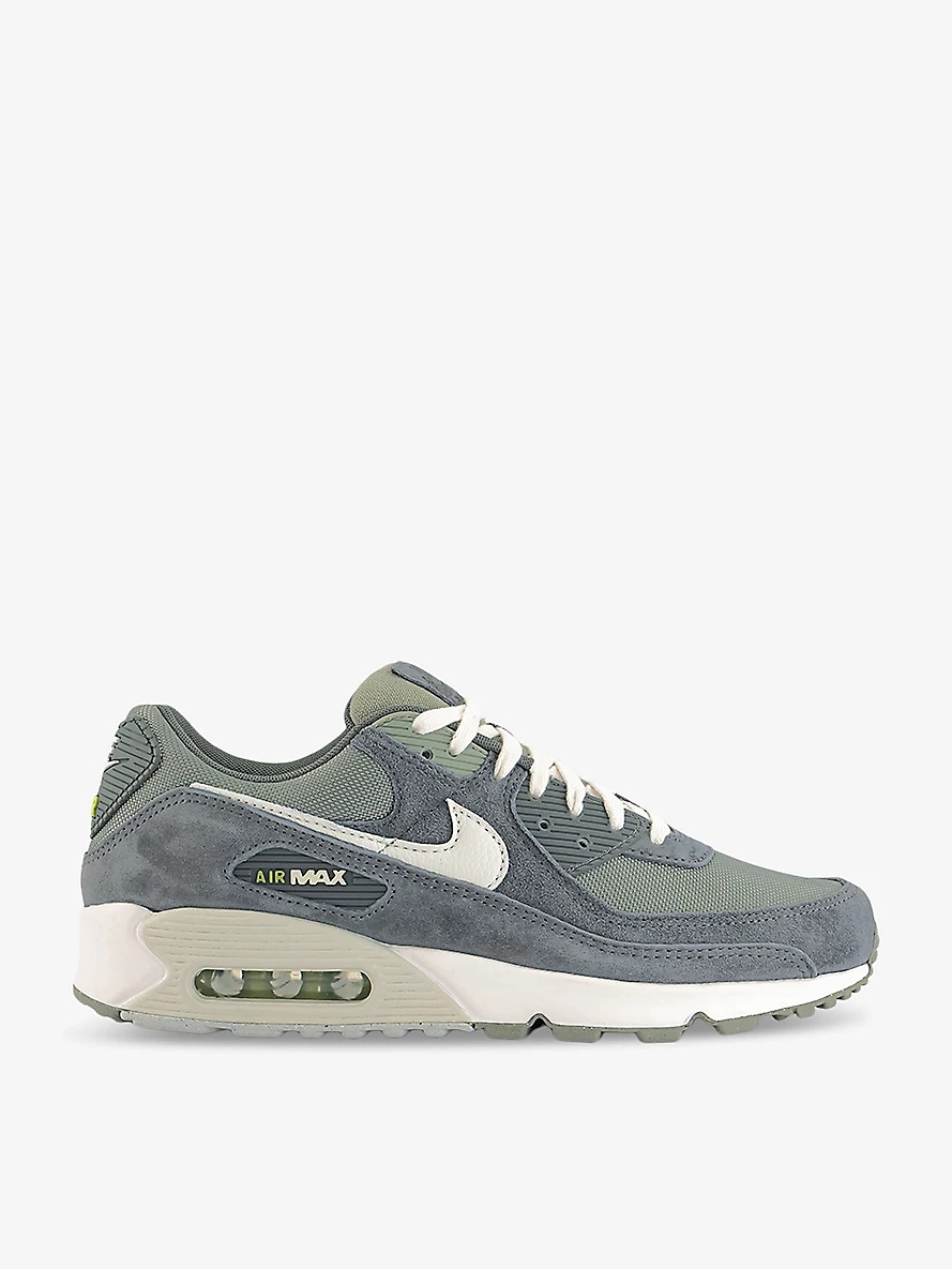 Air Max 90 mesh and leather low-top trainers - 1