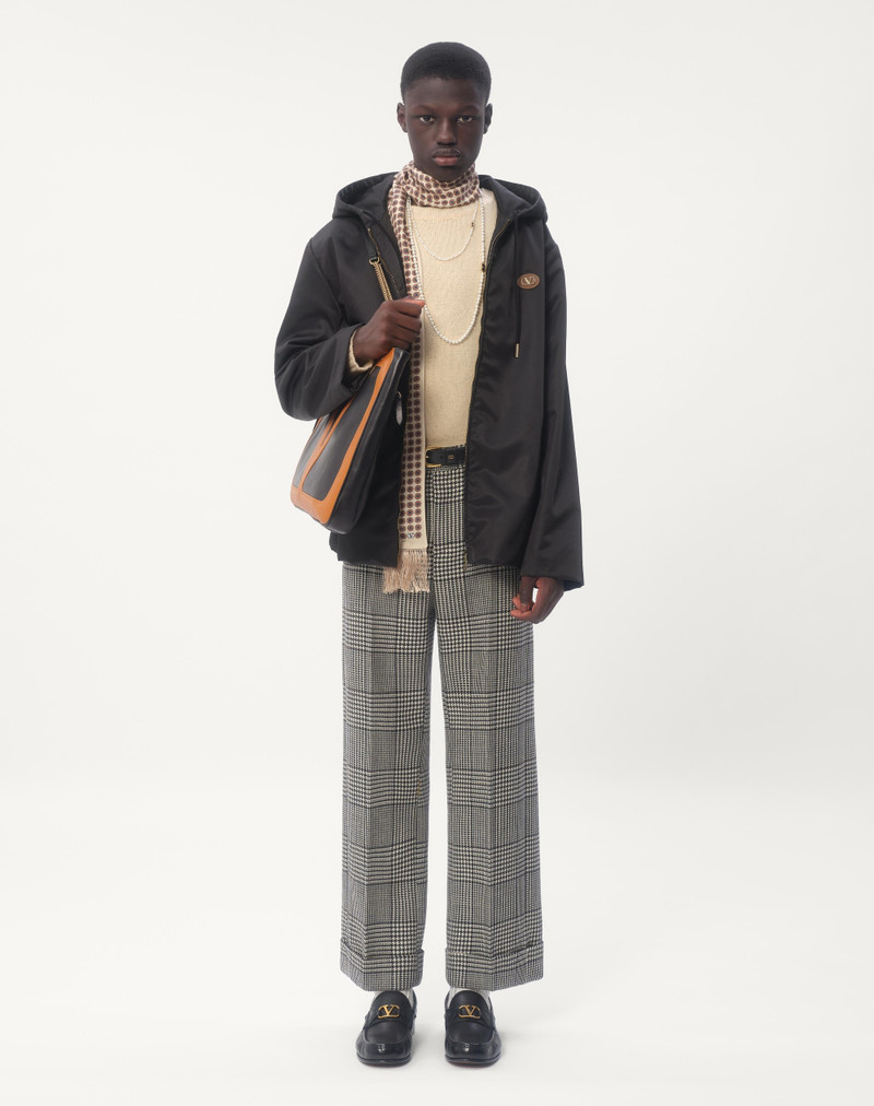 Valentino NYLON HOODED WINDBREAKER WITH VLOGO PATCH outlook
