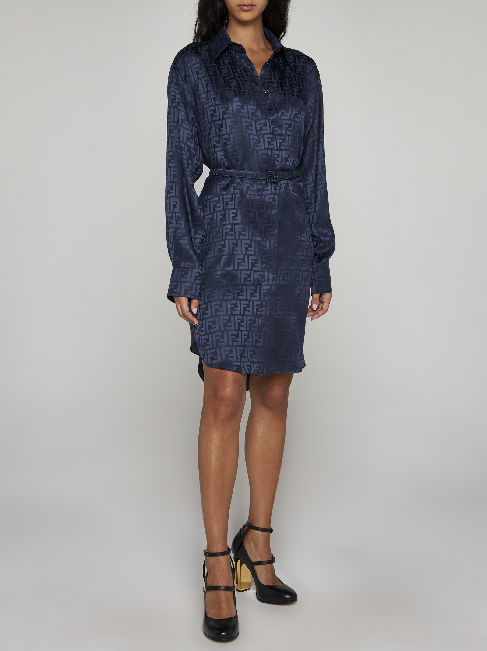 ワンピース FENDI WOOL SILK RIBS MINI DRESS FENDI WOOL SILK RIBS MINI DRESS | biffi | REVERSIBLE
