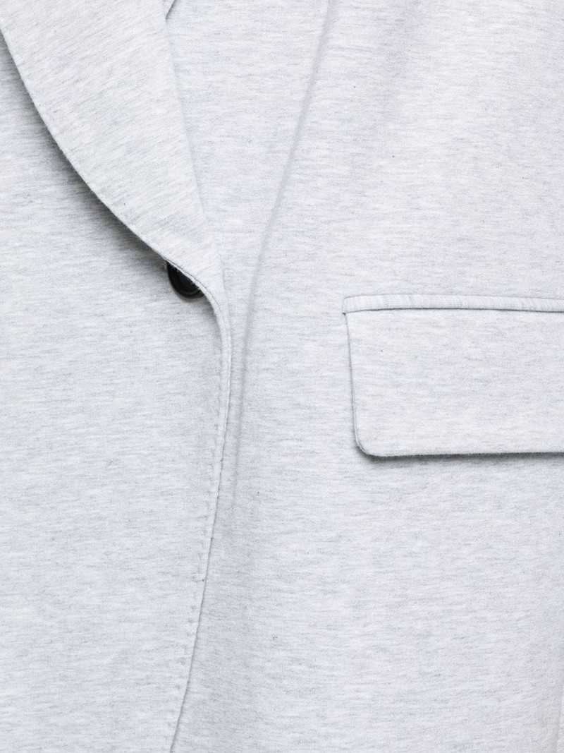 wrap-front fleece blazer 5