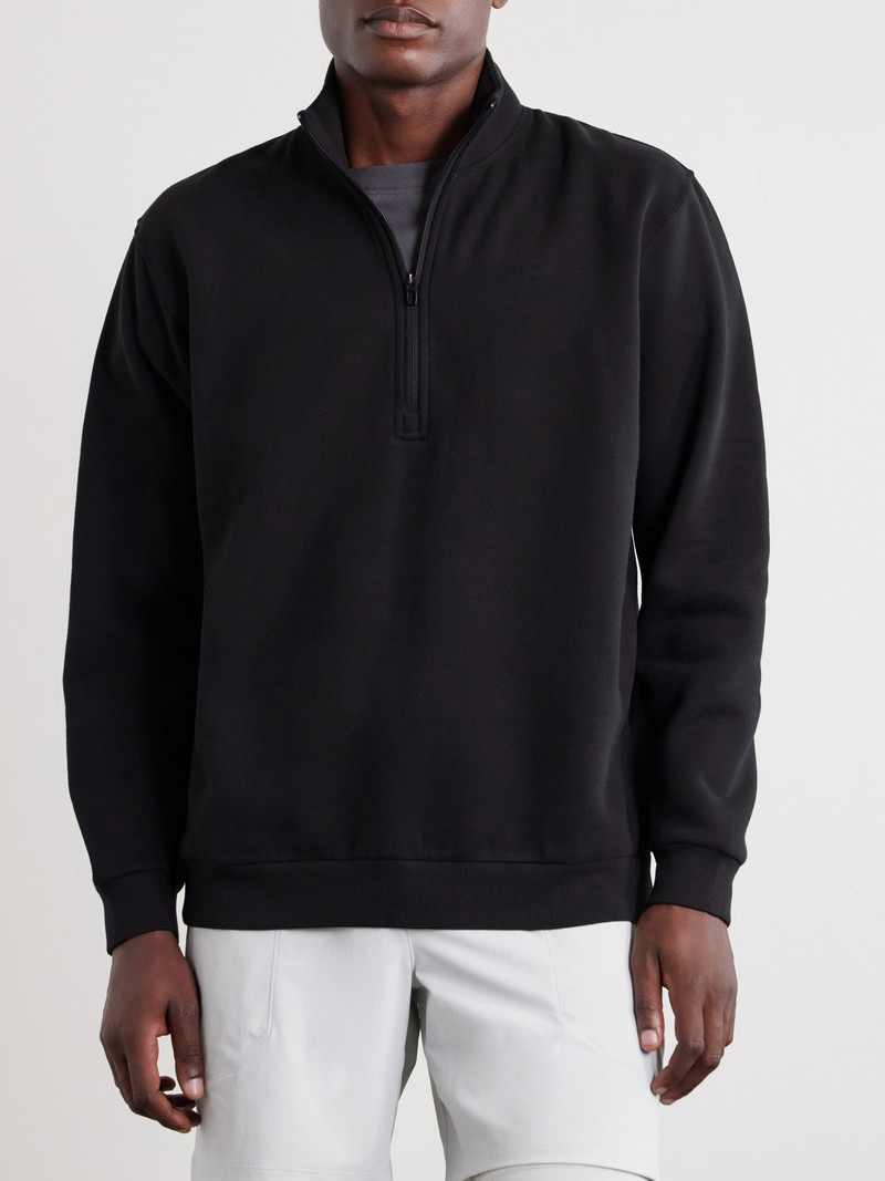 Steady State Cotton-Blend Jersey Half-Zip Sweatshirt 3