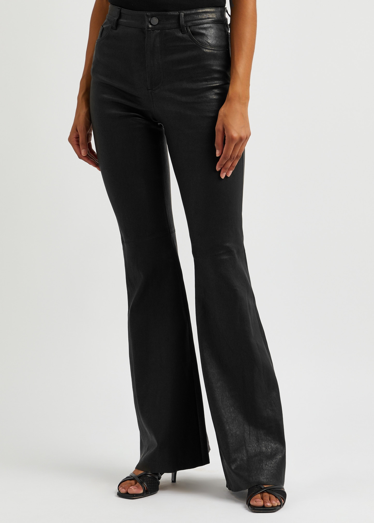 Brent flared leather trousers - 2