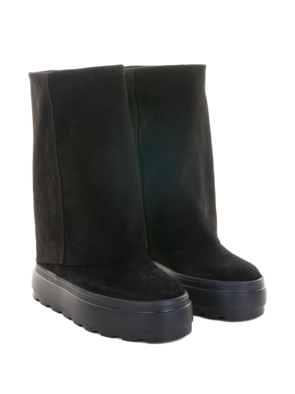 platform-sole suede boots - 2