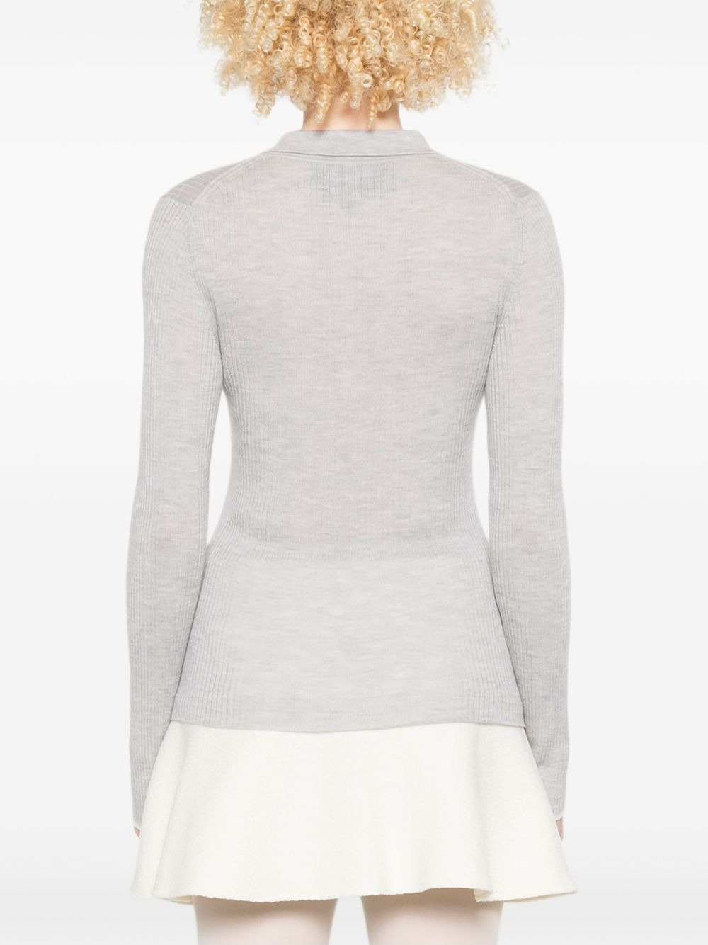 ribbed polo top - 4