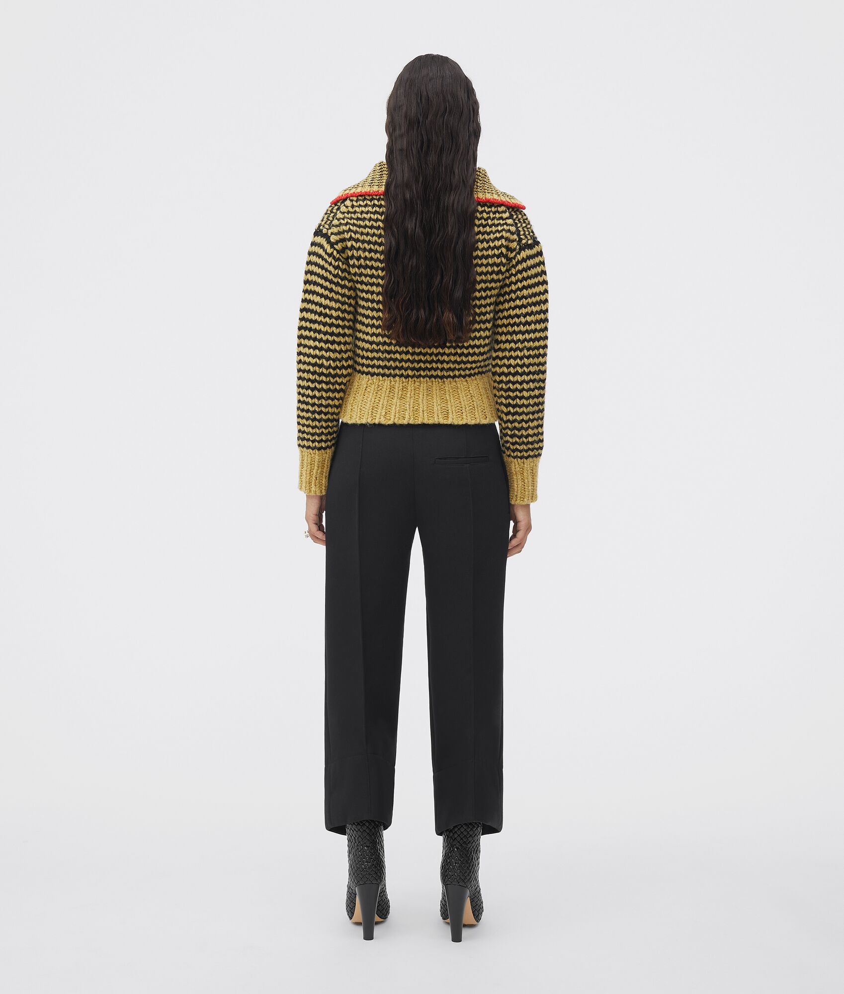wool zig-zag jumper - 3