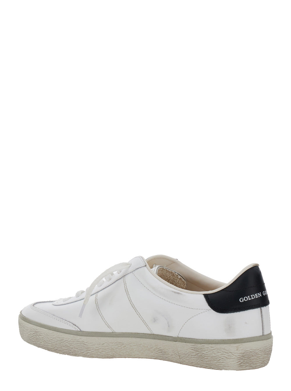 Golden Goose Men 'Soul-Star' White Low Top Sneakers With Logo Patch On The Tongue And Logo Lettering - 3
