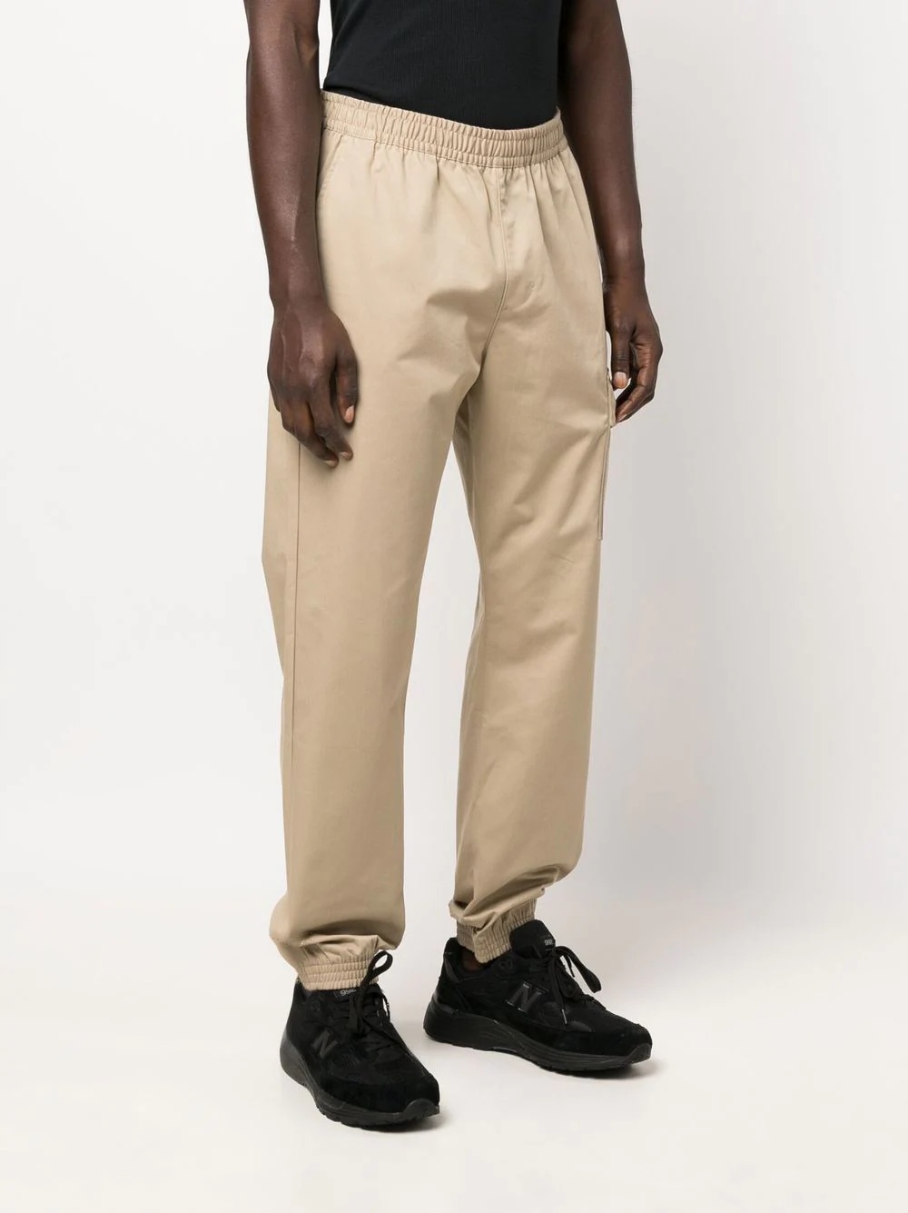 side logo-patch utility trousers - 3