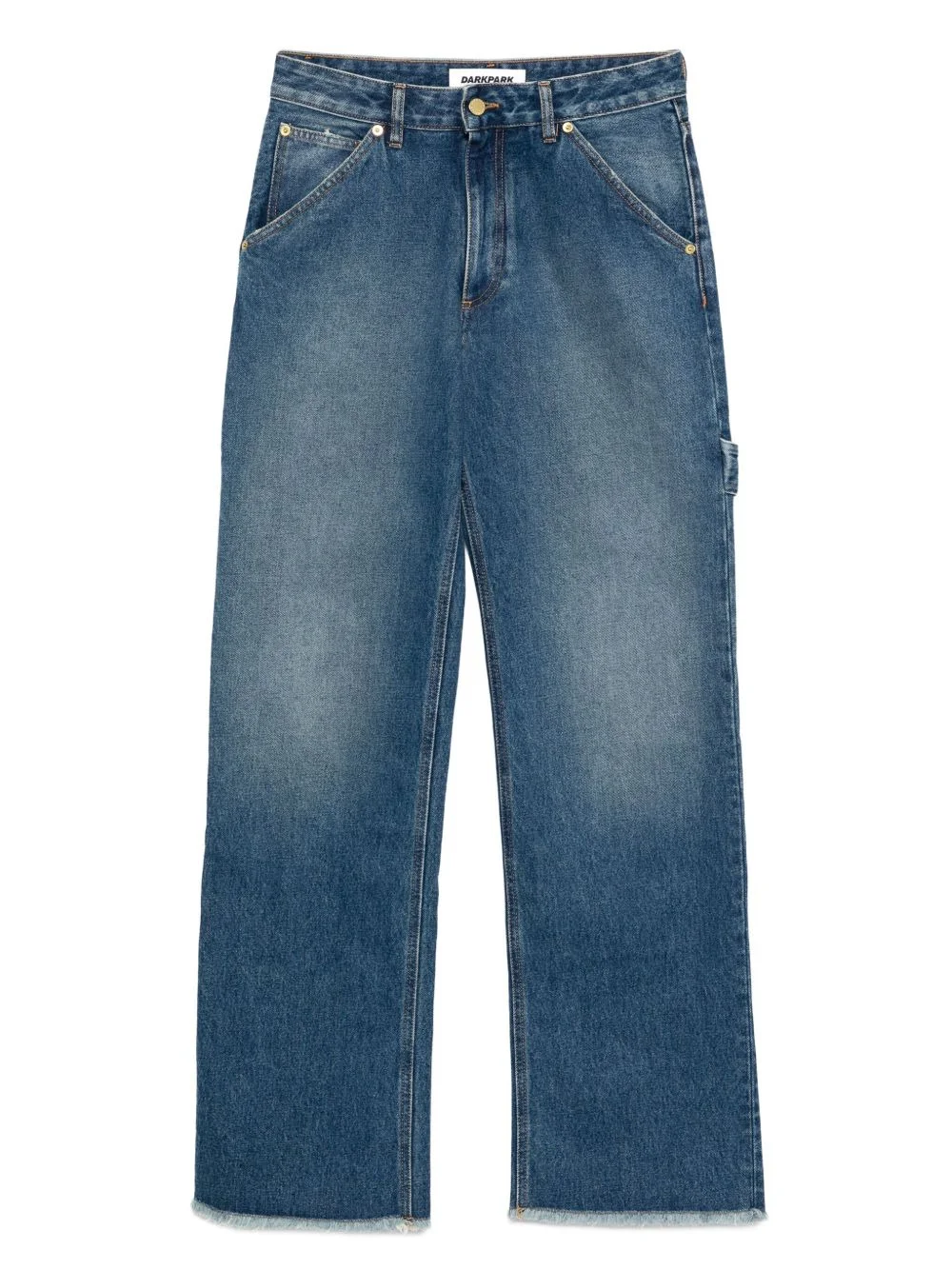 frayed-hem carpenter jeans - 1