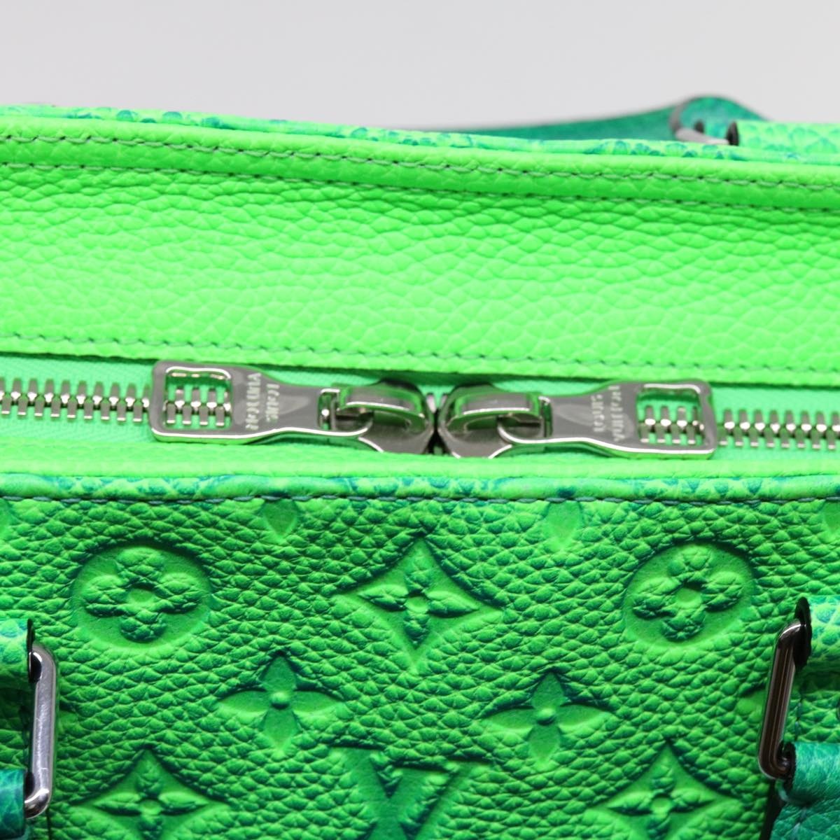 LOUIS VUITTON Monogram Illusion Keepall Tote Bag Neon Green M59688 - 9