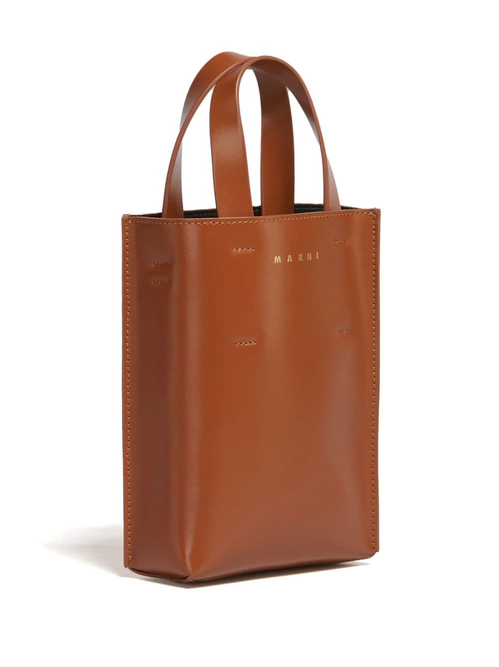 engraved-logo leather tote - 4