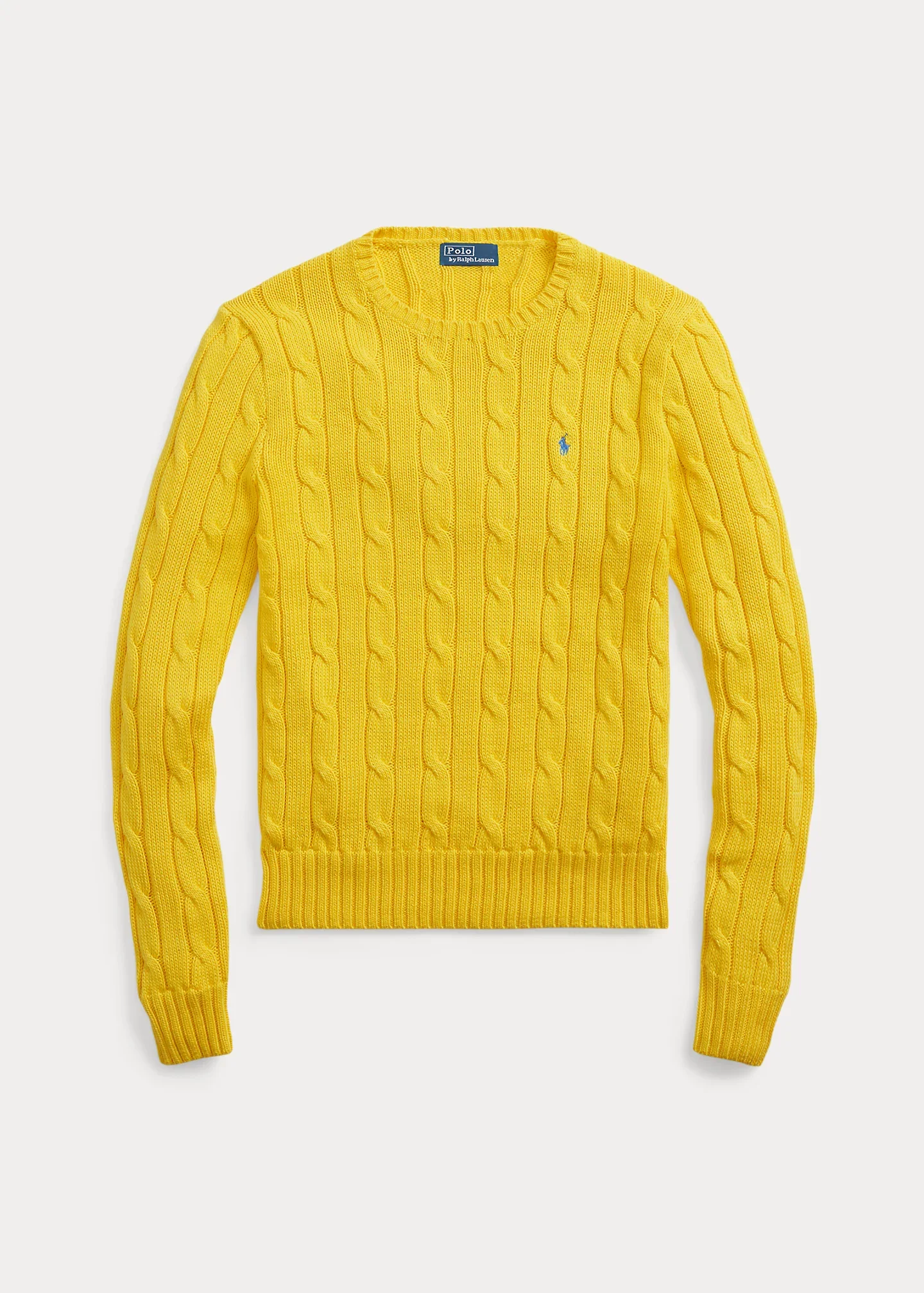 Cable-Knit Cotton Crewneck Sweater - 1