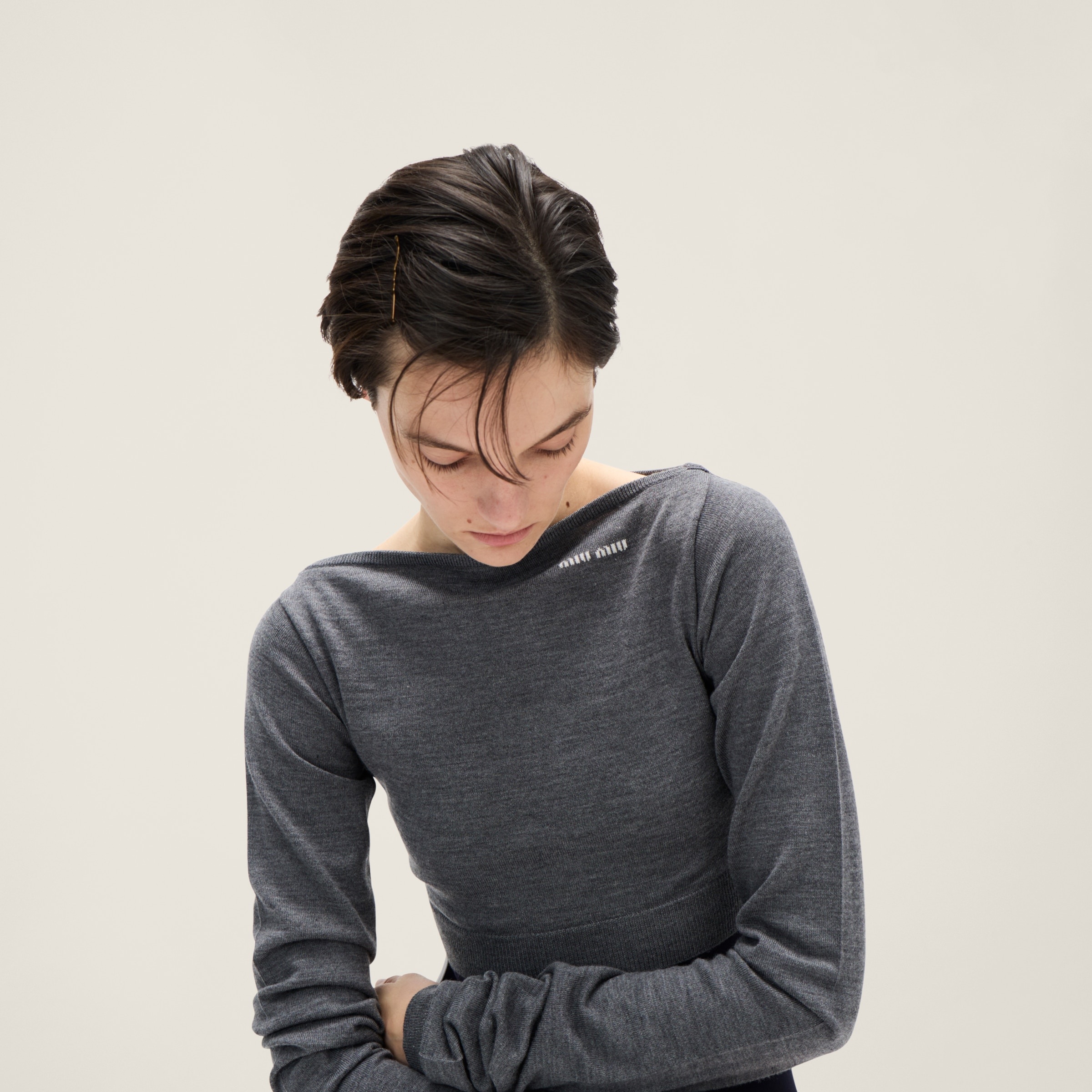 Wool boat-neck sweater - 4