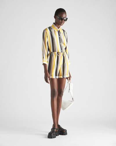 Prada Striped silk shorts outlook