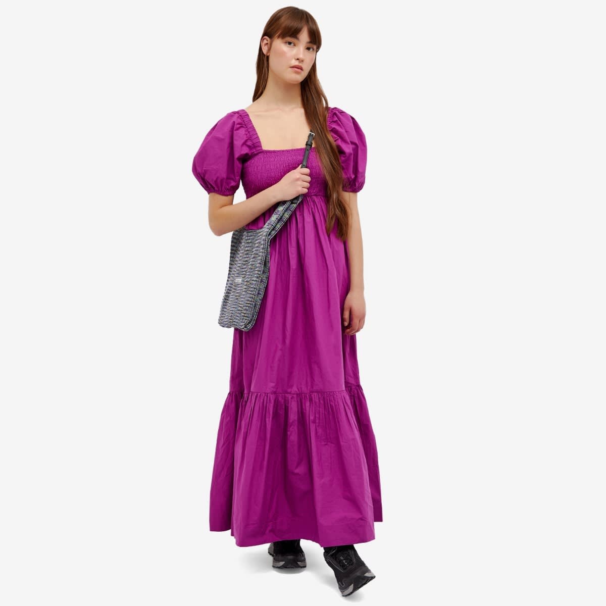 GANNI Smock Maxi Dress - 4