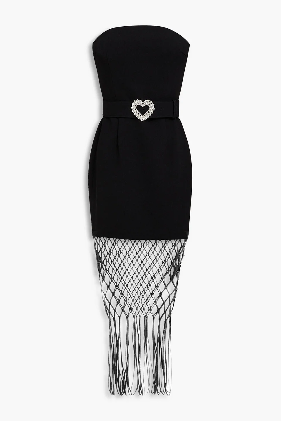 Estelle fringed belted crepe maxi dress - 1