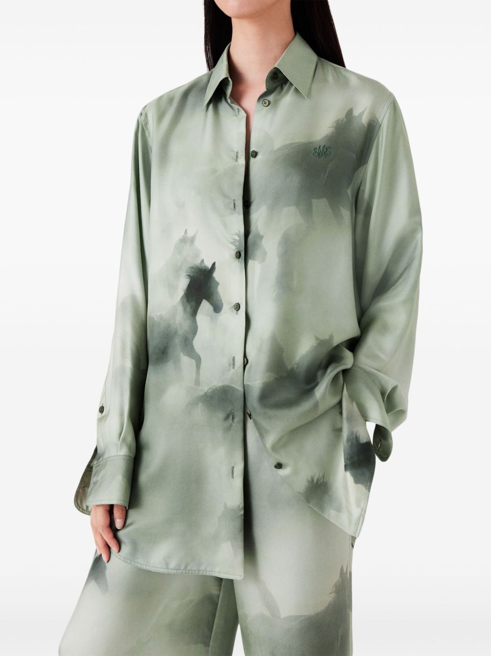 horse-print shirt - 3
