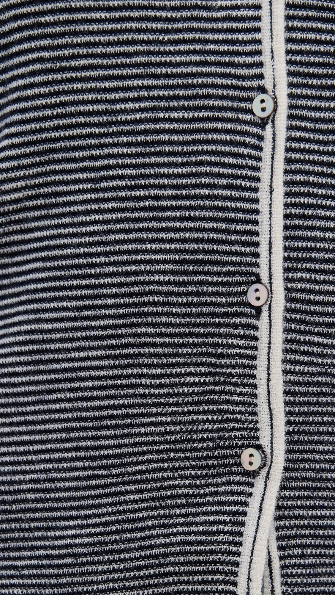 Microstripe V Neck Cardigan - 5