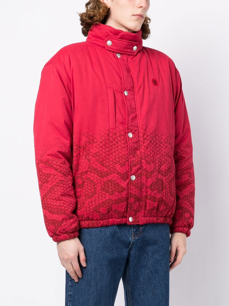 snakeskin-print padded jacket 3