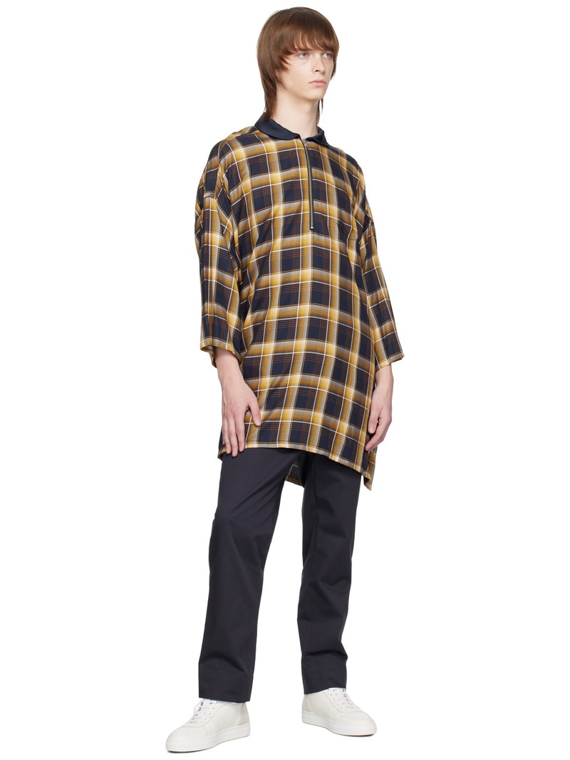 KIDILL Navy Check Shirt outlook