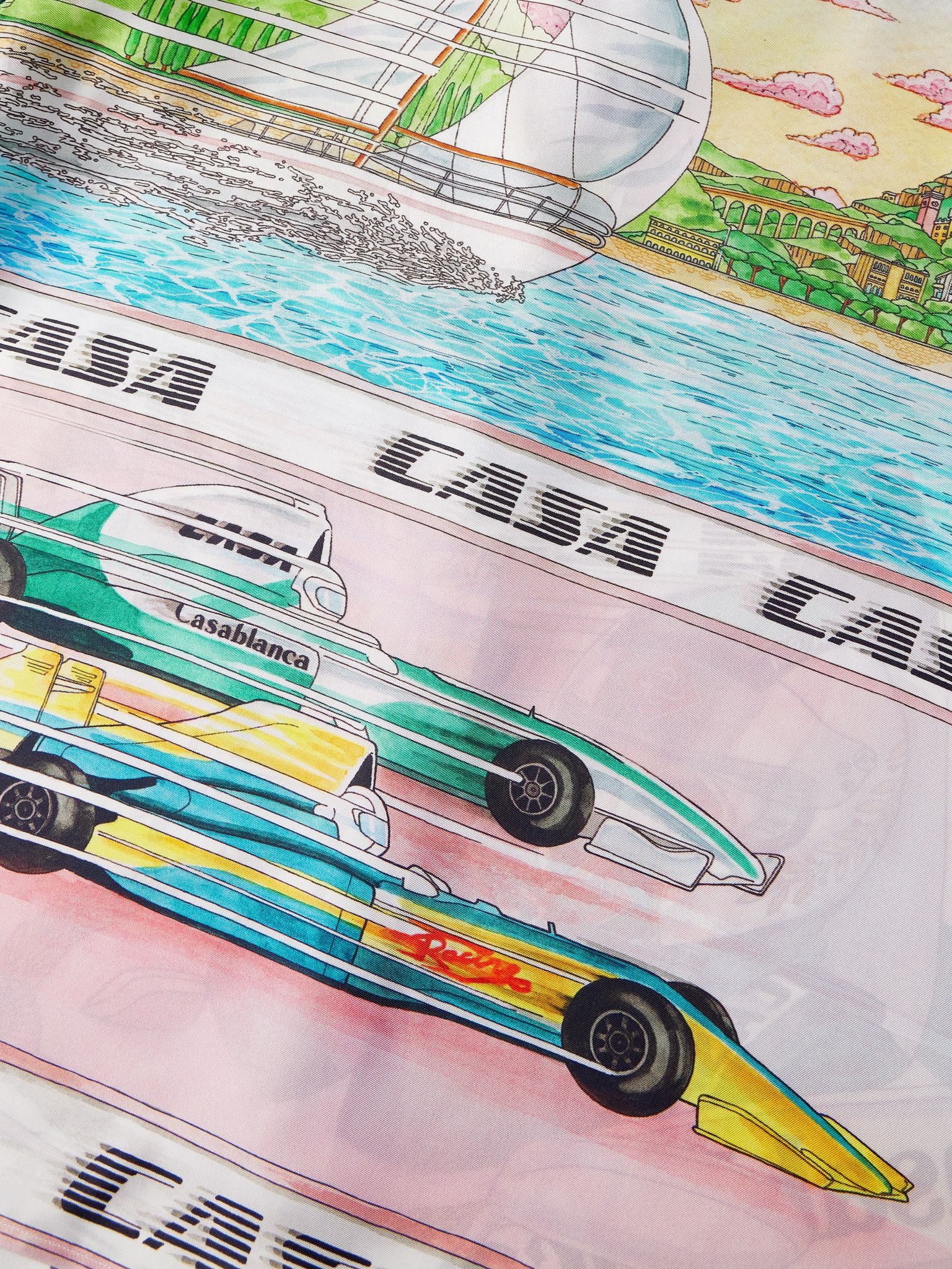 The Art of Racing Printed Silk-Twill Shirt Multi - 5