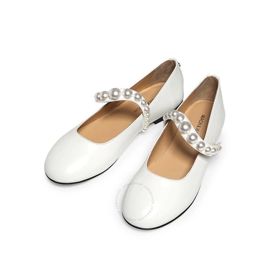 Mach & Mach Sirene Faux-Pearl Embellished Ballerina Flats, Brand Size 38 ( US Size 8 ) - 2