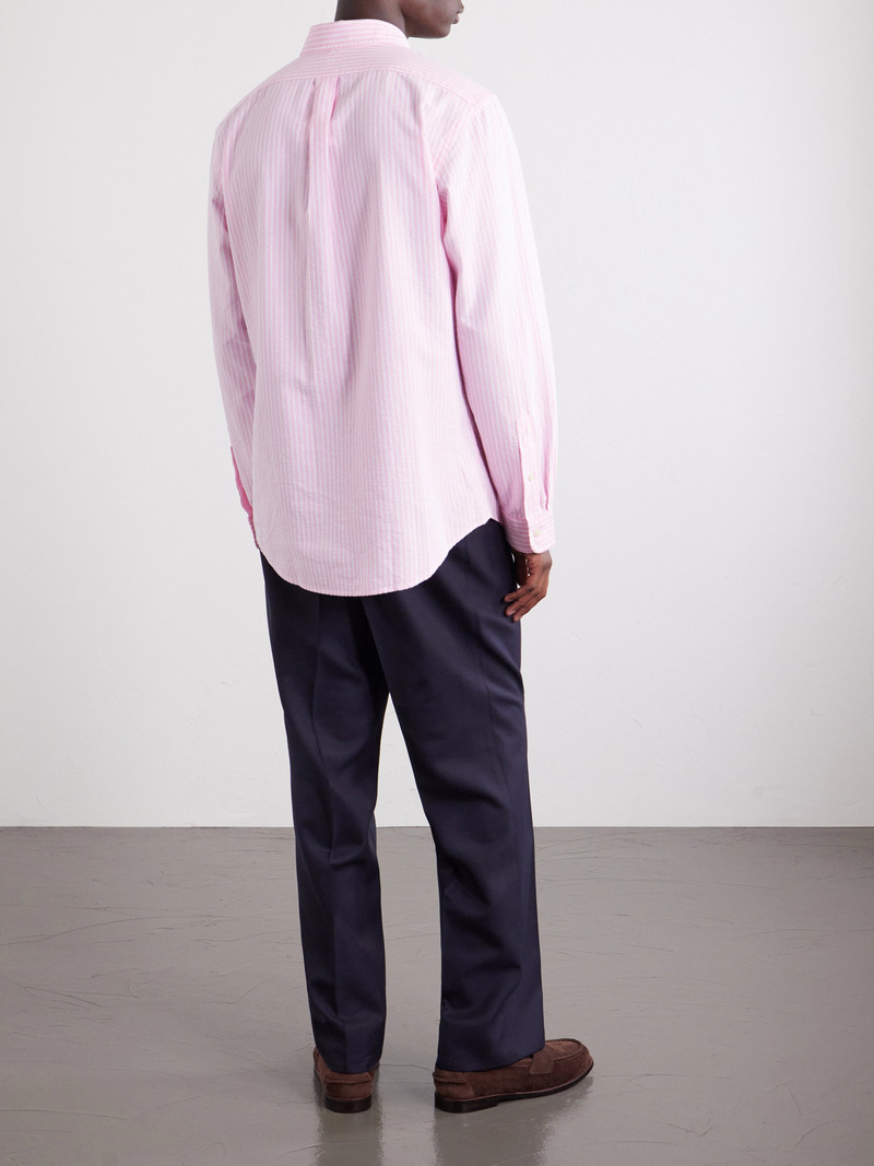 Button-Down Collar Logo-Embroidered Cotton Shirt 4
