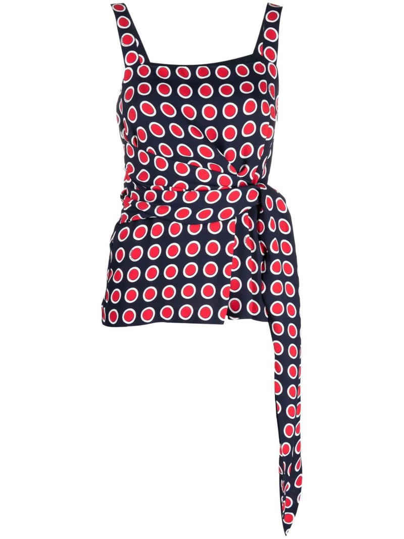 polka-dot belted tank top 1