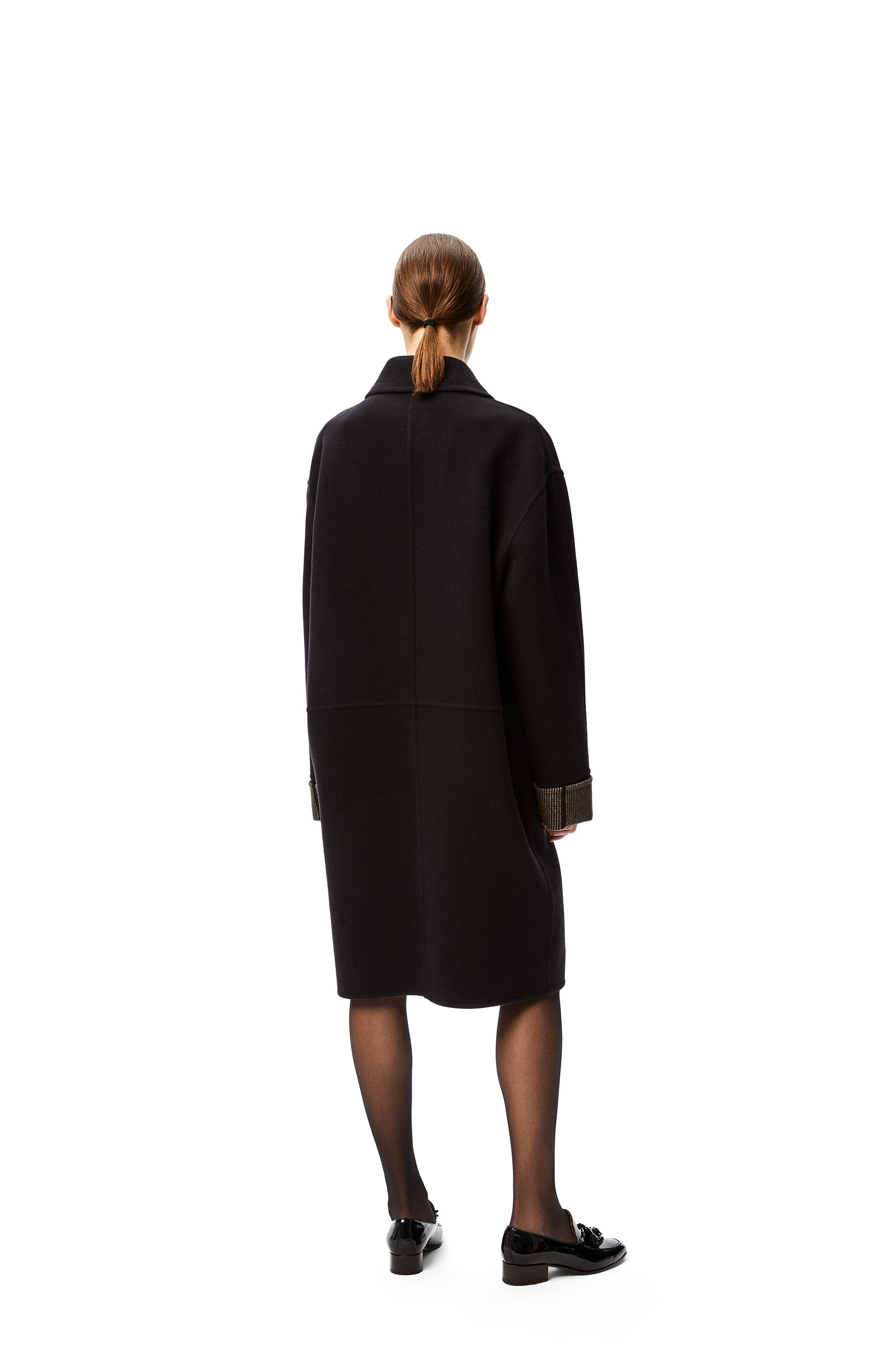 Oversize coat in shearling - 3