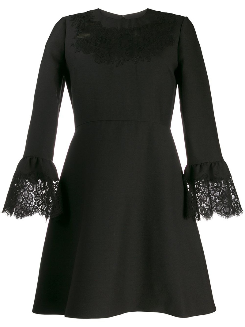 lace insert short dress 1