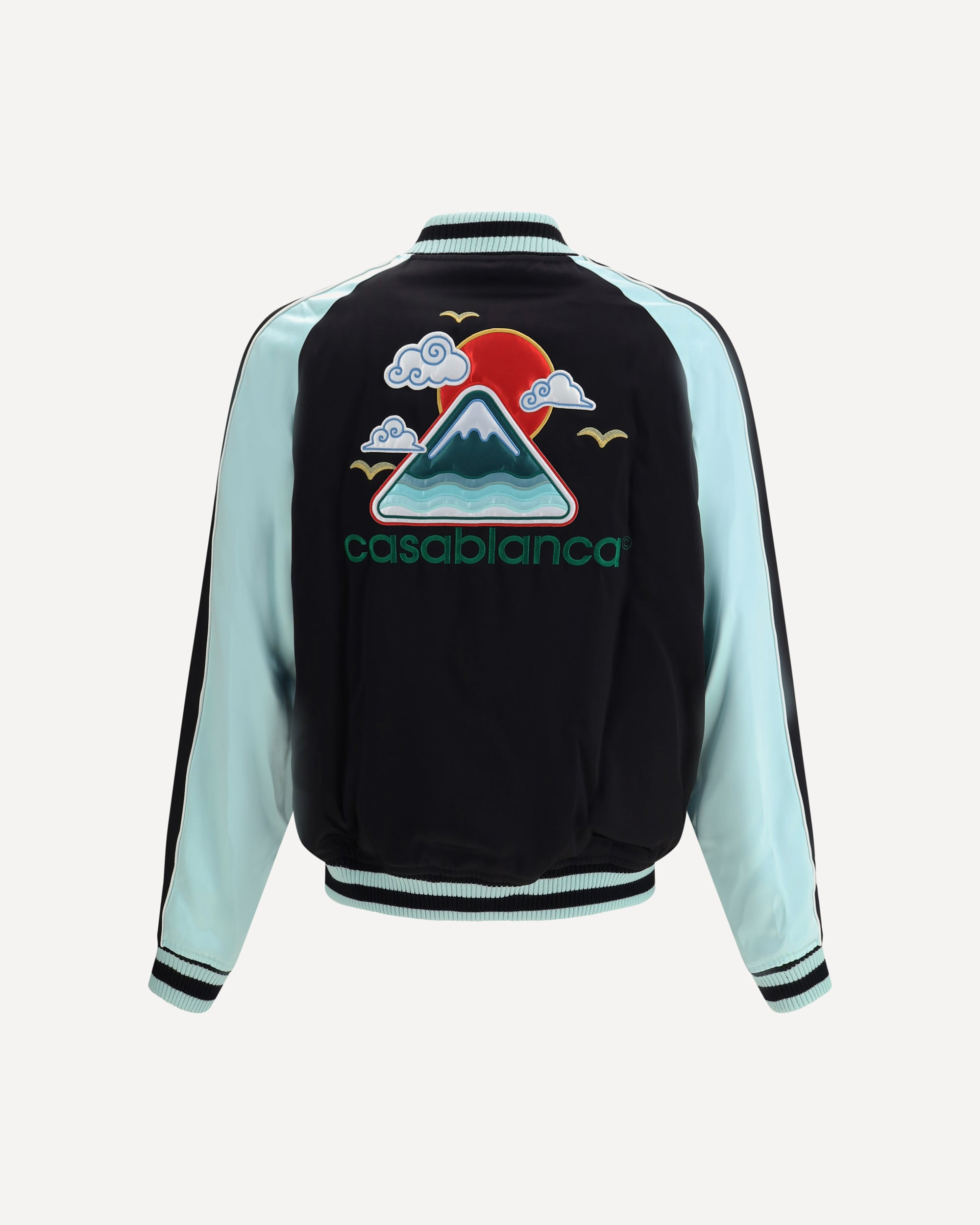 Two-tone satin bomber Jacket - 2