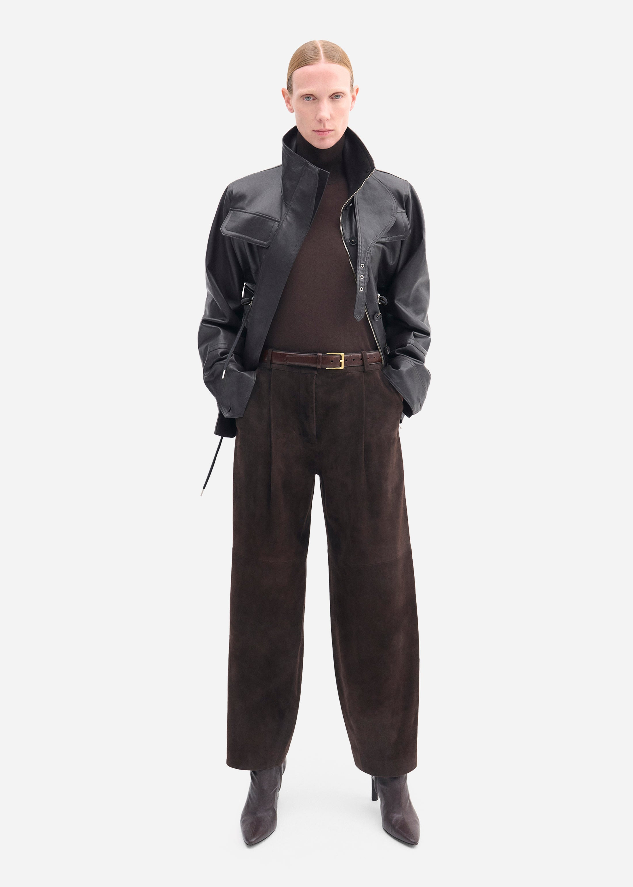 Military Jacket in Leather - 5
