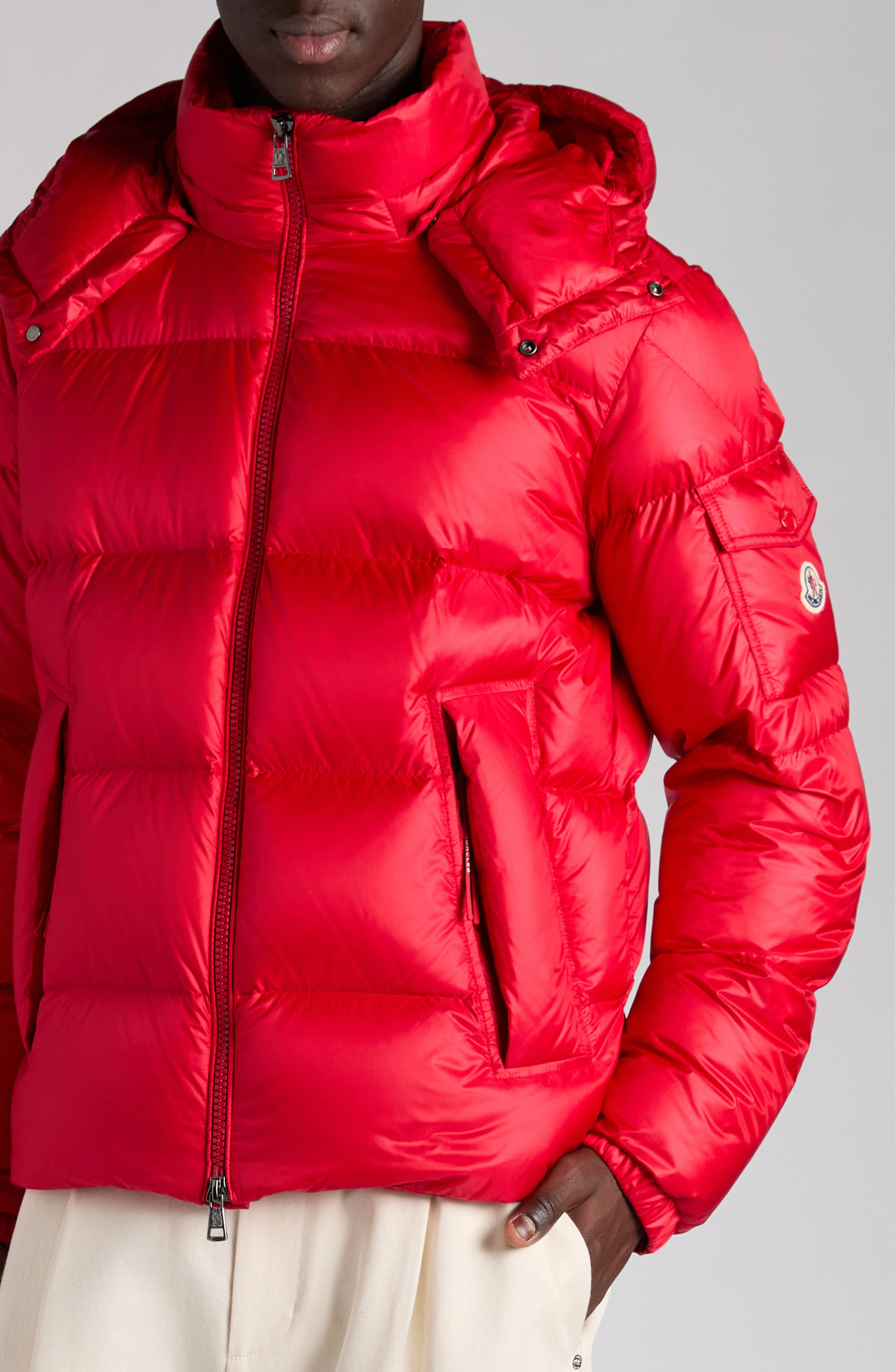Moncler Couyere Down Puffer Jacket in Cherry Red at Nordstrom - 5